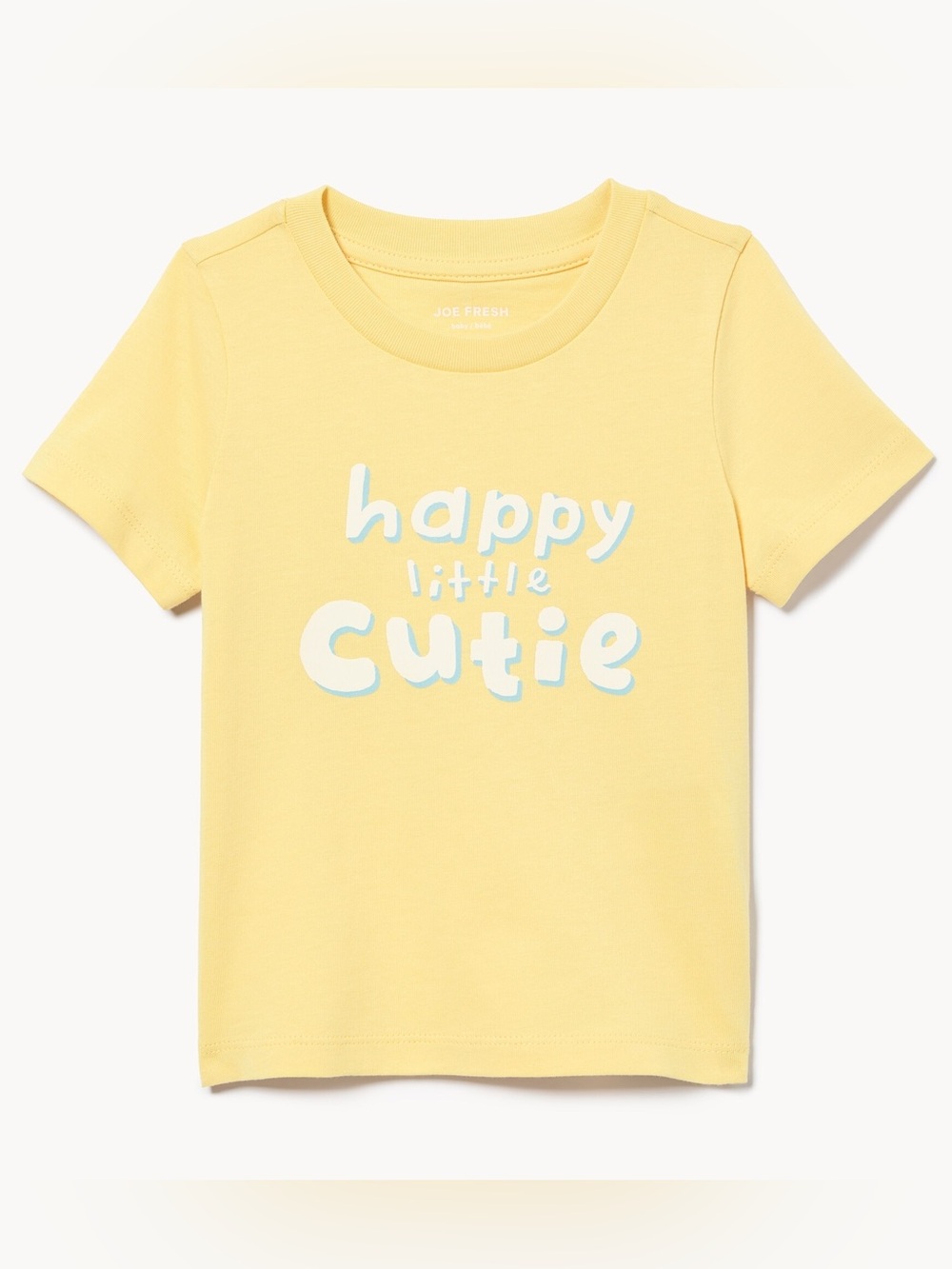 5/$25 NWT Joe Fresh Yellow "Happy Little Cutie" Graphic Tee